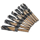 8pcs 1/2 Inch Round Shank HSS Twist Drill Bit Set