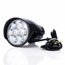 BIKIGHT 7x LEDs Bike Front Light Metal Shell 80db Horn Electric Scooter Headlight Motorcycle E-bike