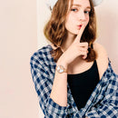 SHENGKE SK K0109 Fashion Color Segmentation Ladies Casual Dial Leather Band Women Quartz Watch