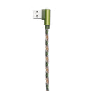 APPACS Camouflage Micro USB to USB Double 90 Dregee Right Angle Tablet Cable 1M