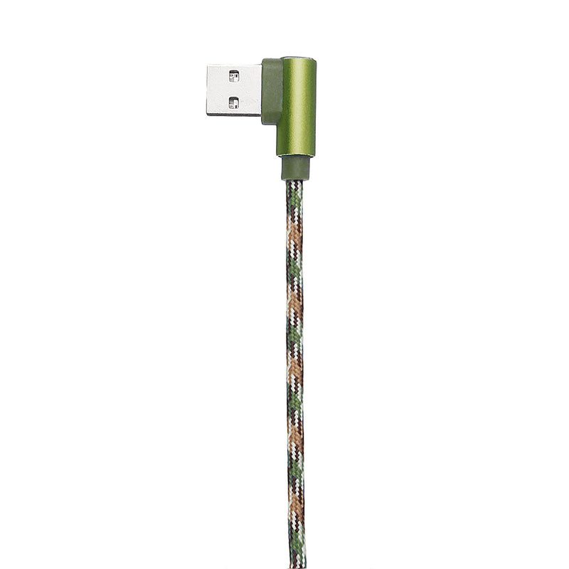 APPACS Camouflage Micro USB to USB Double 90 Dregee Right Angle Tablet Cable 1M