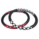 38cm Car Breathable PU Leather Sporty Four Season Universal Steering Wheel Covers