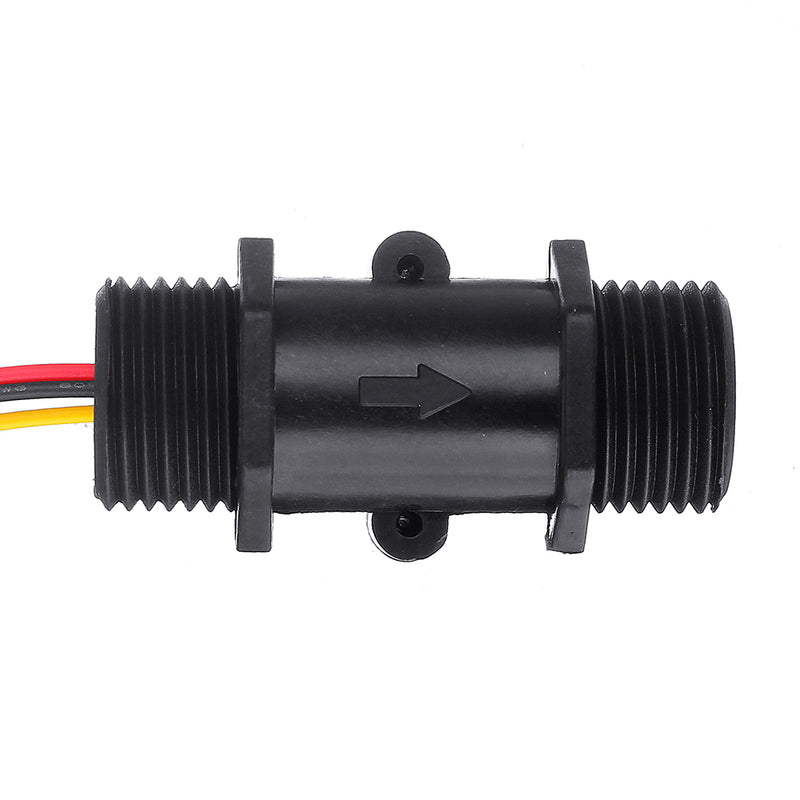 3pcs YF-S201C Black Flow Meter Water Flow Sensor Switch Precision Flowmeter Turbine Flowmeter G1/2 DN15