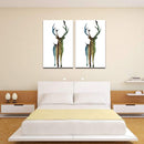 Miico Hand Painted Oil Paintings Simple Male Deer A Wall Art For Home Decoration Painting