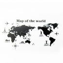 Removable Poster Letter World Map 3D Art Decor Vinyl Wall Sticker Living Room Office Decorations