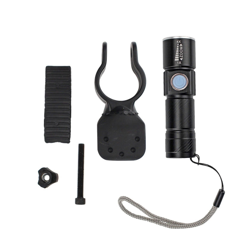 XANES XL33 650LM Headlights Waterproof USB Rechargeable Flashlight With Bracket Motorcycle Xiaomi E-Scooter Bike Bicycle Cycling