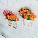 Wall Hanging Flower Pot Cupid Angel Plaster Corbel Shelf Rococo Style Garden DIY