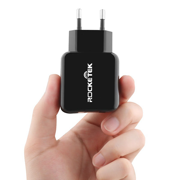 Rocketek QC3.0 Fast Travel Wall USB Charger EU Plug For Oneplus 6 Xiaomi Mi8 Pocophone f1 S9 Note 9