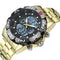 STRYVE S8011 Chronograph Alarm Calendar Stainless Steel Sport Dual Display Digital Watch
