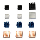 12pcs Copper/Aluminum Heatsink Cooling Cooler Adhesive Kit For Raspberry Pi 3B