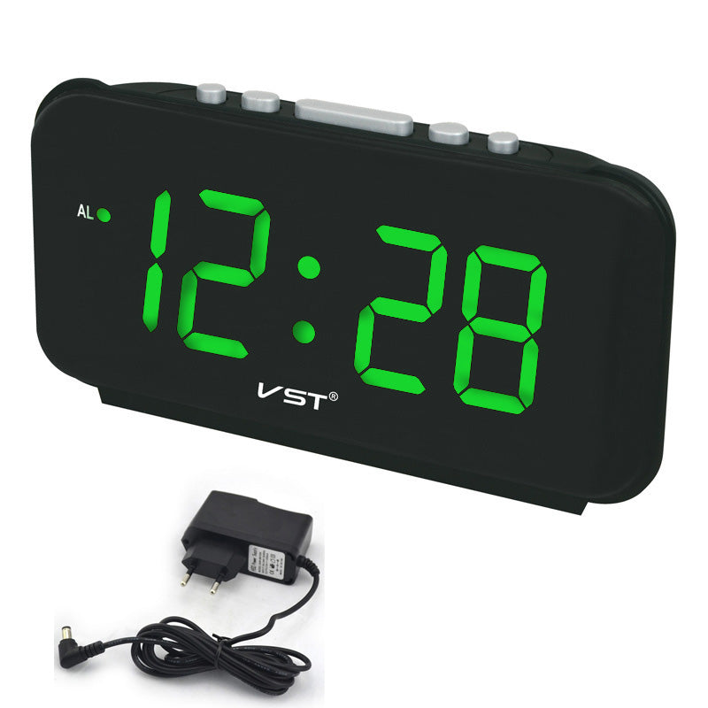 VST ST-4  Digital Alarm Clocks EU Plug AC Power Electronic Table Clocks With 1.8 Large LED Display