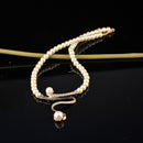 Elegant Pearl Rhinestone Jewelry Set 1 Pair Earrings 1 Pcs Necklace Women Jewelry Set