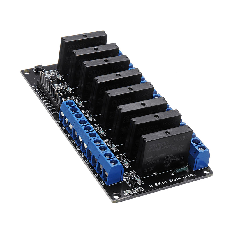 8 Channel DC 12V  Relay Module Solid State High and low Level Trigger 240V2A