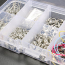 610Pcs Handmade Jewelry Tools Kits Head Pins Chains Findings Accessories Silver with Box