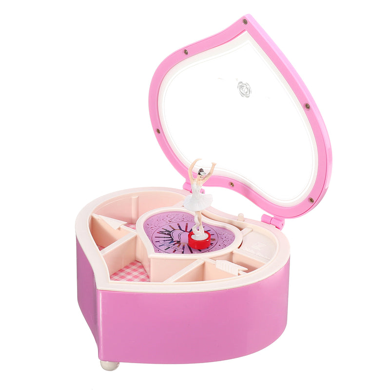 Heartshaped Dancing Ballerina Classical Music Box for Home Decoration Kids Gift