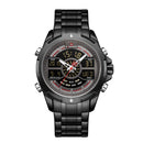 NAVIFORCE NF9170 LED Display Metal Case Dual Display Watch Business Style Men Digital Watch