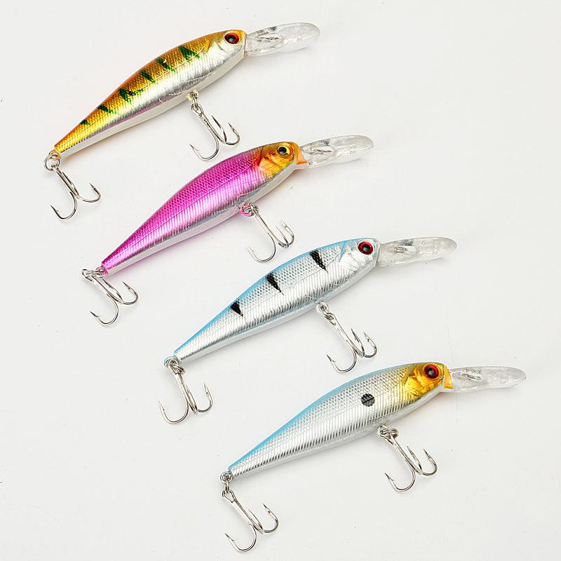 ZANLURE 7Pcs/Set 10cm 9.4g Dive Minnow Fishing Lure Bass Crank Bait Rattle Lure Tackle