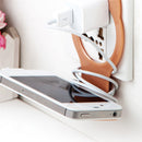 Universal Foldable Cable Organized Management Charging Wall Mount Holder for iPhone Xiaomi Mobile Phone