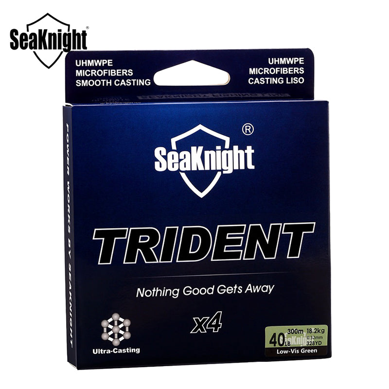 SeaKnigt TRIDENT 300M 15-60LB 4 Strands PE Braided Fishing Line Multifilament Sea Carp Fishing Wire