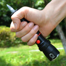 SHENYU YF1004 Tactical LED Flashlight 2000 Lumen 3 Modes 18650 Battery LED Torch Light Double Attack Head Emergency Survival Tool