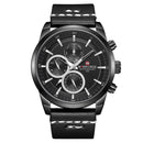 NAVIFORCE 9148 Waterproof 24 hour Date Display Quartz Watch Business Leather Strap Men Watch