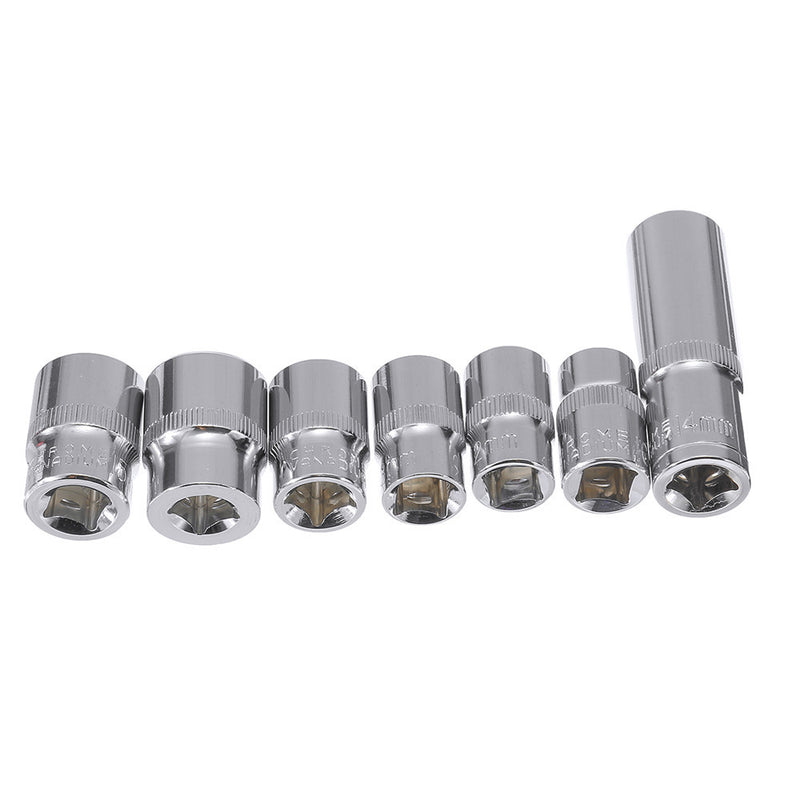 7pcs Electric Ratchet Wrench Socket Adapter Drill Bit Spanner Socket