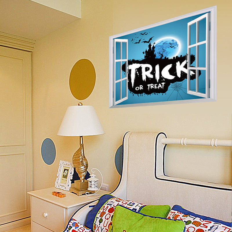Miico FX7501 Trick or Treat Halloween Sticker Cartoon Wall Sticker Halloween Decoration Room Decoration