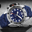 OCHSTIN GQ6124 Waterproof Outdoor Silicone Quartz Watch Luminous Display Men Wrist Watch