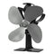 4 Blades Stove Fan Wood Heater Fireplace Fire Heat Powered Circulating Eco