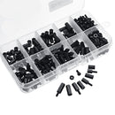 Suleve M2.5NH2 300Pcs Nylon Screw White/Black Hex Screw Nut PCB Standoff Spacer Assortment Kit