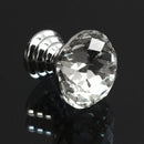 10Pcs 20mm Round Crystal Glass Cabinet Knobs Drawer Furniture Pull Handle