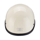 M/L/XL DOT Motorcycle German Style Half Face Helmet Motocross Bike Ivory White