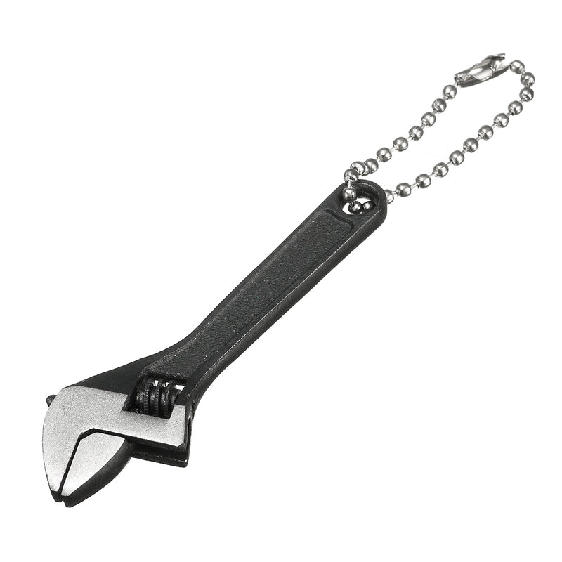 DANIU 66mm 2.6inch Mini Metal Adjustable Wrench Spanner Hand Tool 0-10mm Jaw Wrench Black