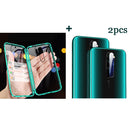 Bakeey Green Double-sided Tempered Glass Magnetic Adsorption Protective Case + 2PCS Soft Tempered Glass Phone Lens Protector for Xiaomi Redmi Note 8 PRO