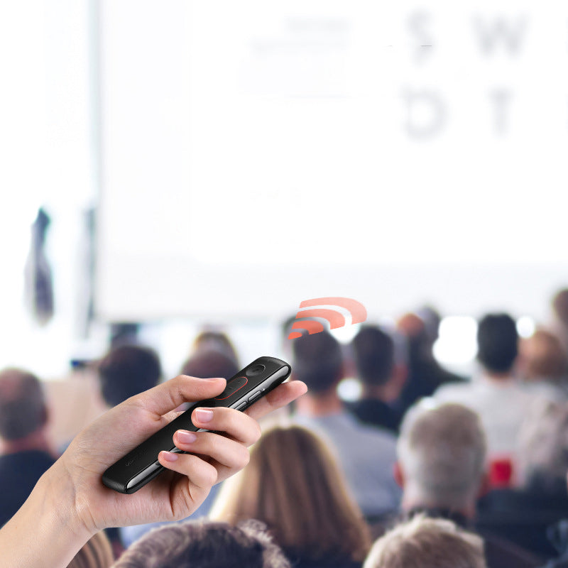 Ugreen LP180 Wireless Presenter Red Laser Flip Pen PPT Laser Page Pen Clicker 100m USB Remote Control with Volume Adjustment Support One-click Hyperlink