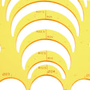 Circle Radius Semicircle Drawing Template KT Soft Plastic Ruler Jewelry Building Design Drawing Board