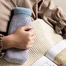 Silicone Hot Water Bottle Water Injection Heating Bag Mini Hand Warmer With Knit Cover