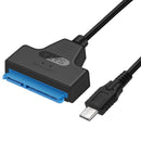 Type-C to SATA 7+15Pin Cable USB3.1 to SATA 2.5'' Hard Drive Converter Cable HDD SSD Converter Adapter Cable