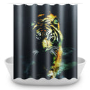 72"X 72" Wildlife Animal Nature Decor Tiger Bathroom Decor Shower Curtain with Plastic Shower Hooks