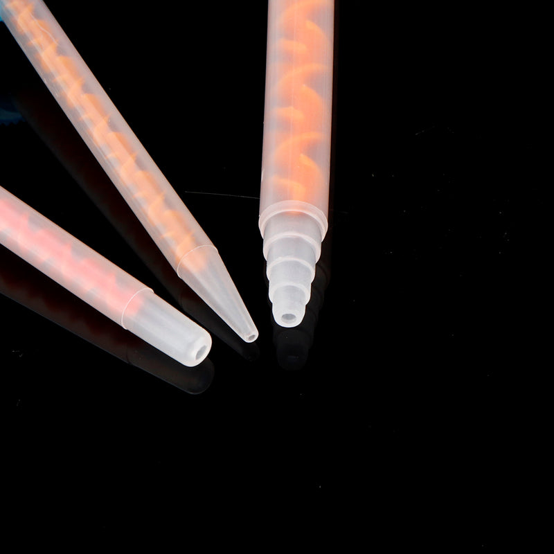50ml 10:1 AB Glue Tube Dual Glue Cartridge Pointed Flat Screw Head Mixing Tube for Industrial Glue Applicator