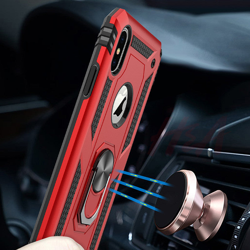 Bakeey 360 Rotating Ring Holder Shockproof Magnetic Hard PC Back Cover Protective Case for iPhone XS Max
