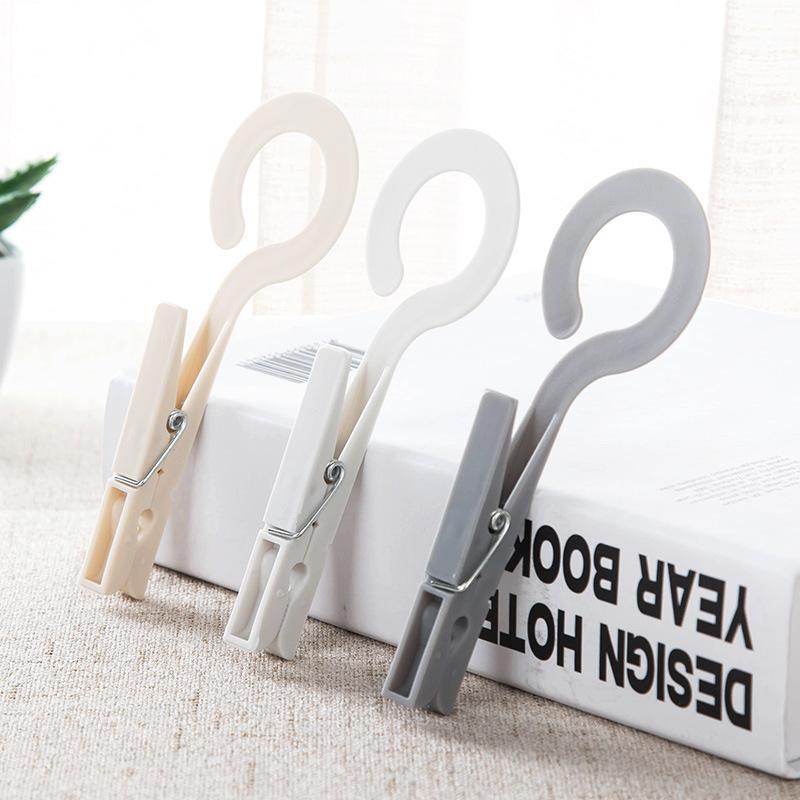 4Pcs/1Set Plastic Windproof Clothes Clip Household Home Hooks Socks