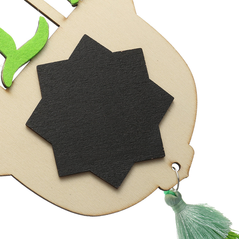 Wooden Eid Mubarak Ramadan Islam Countdown Calendar Hanging Decorations