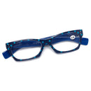 Womens Anti-fatigue Fashion Vintage Lightweoght Flexible Square Reading Glasses
