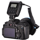 Mamen RF-550D 48pcs Macro LED 3000-15000K Ring Flash Light with 8 Adapter Ring