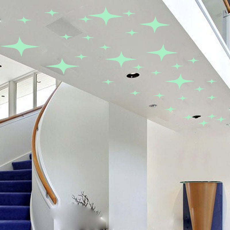 Honana DX-168 22PCS Fluorescent Glow Blinking Stars Wall Sticker Home Bedroom Decor