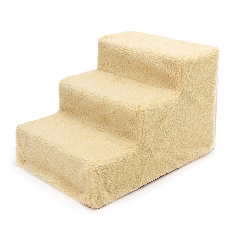 3 Steps Dog Cat Pet Puppy Plastic Stairs Soft Stairs Steps Ramp & Washable Stairs Decorations