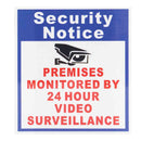 5X Premises Protected By 24 Hour Video Surveillance Sign Sticker Security Camera