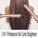 2 In 1 Professional Hair Curler Straightener Rotating Anti-Winding Fast Heating Tourmaline Ceramic Iron Hair Styling Tool Set