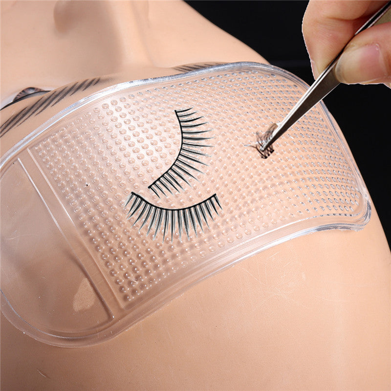 10Pcs Reuseable Planting Grafted Eyelashes Forehead Against Silicone Gasket Tools